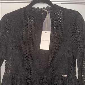 Cristinaeffe Suite Eyelet Black Lace INGRID Dress EU Size 42 - NWT